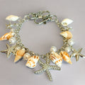 Sea Shells Silver Deluxe Tumbler Charm Necklace
