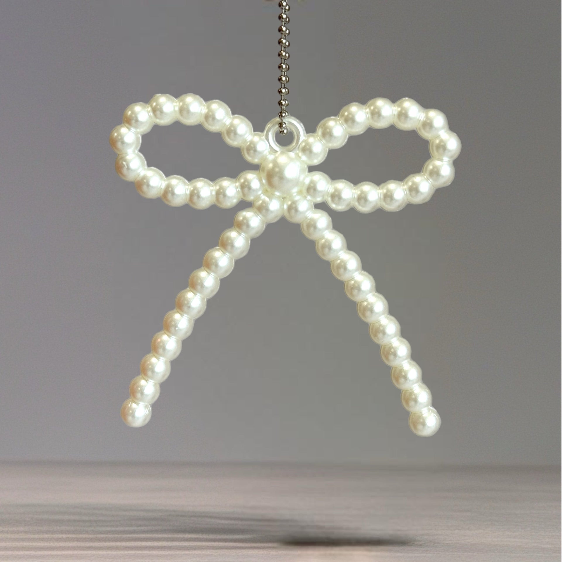 Pearl Beaded Bow Charm - Tumbler Handle Charm