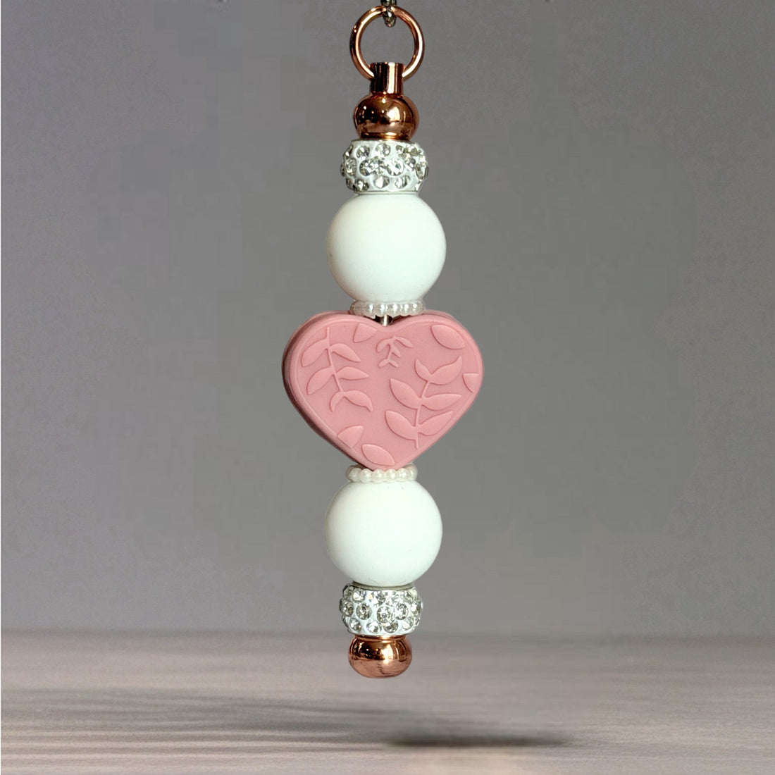 Mauve Rose Bar Charm - Tumbler Handle Charm