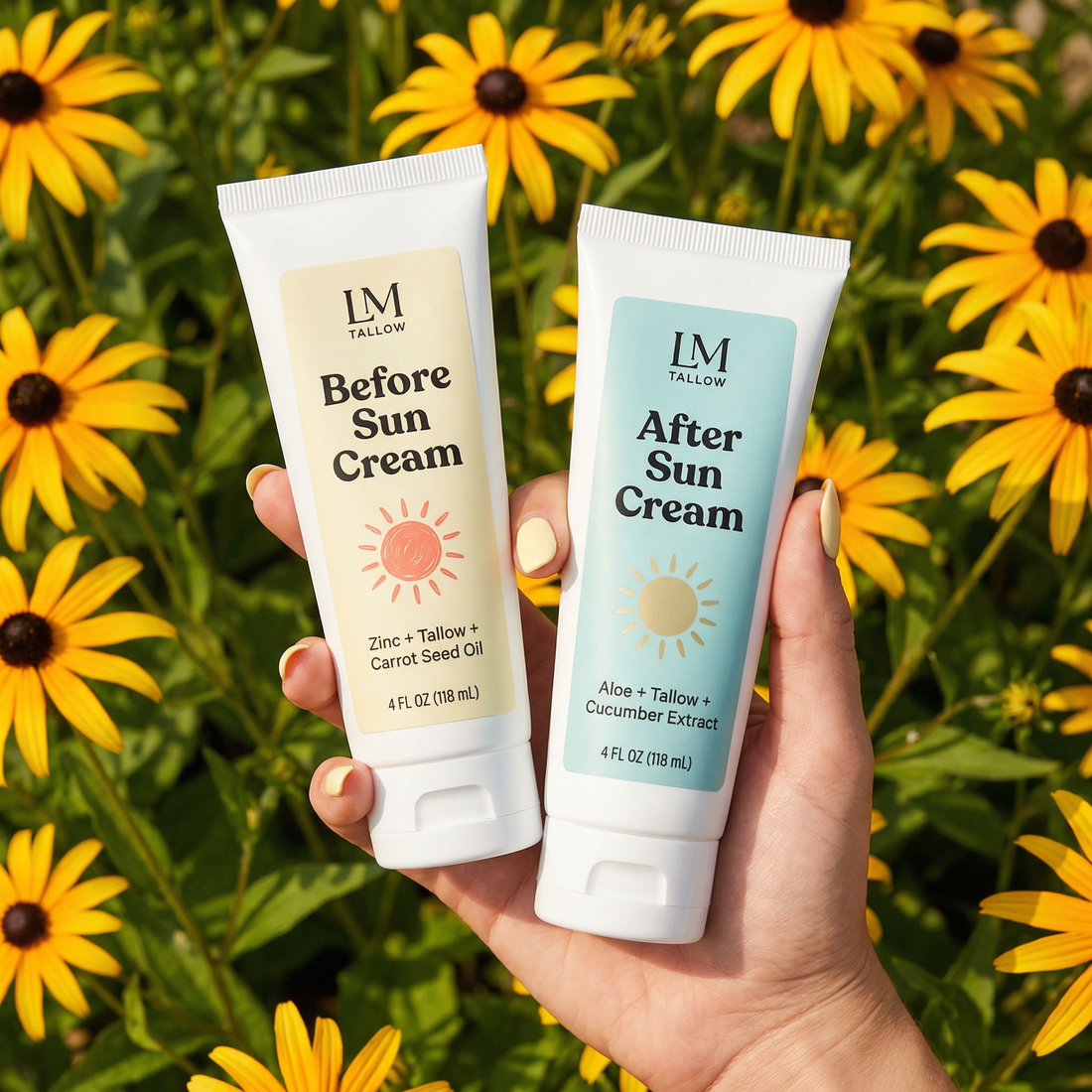 Tallow Sun Care Duo - Natural Before & After Sun Cream Gift Set with Zinc Oxide