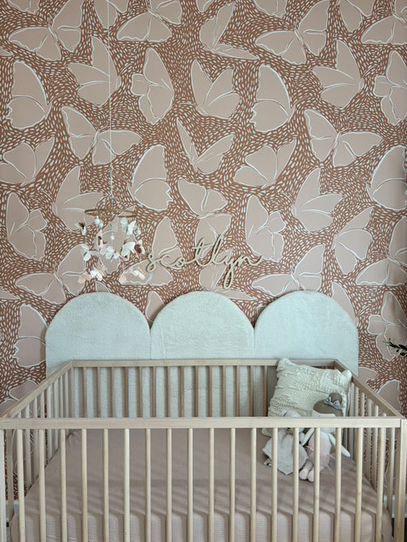 Ellie Removable Wallpaper in Blush Pink and Sage Green Bohemian