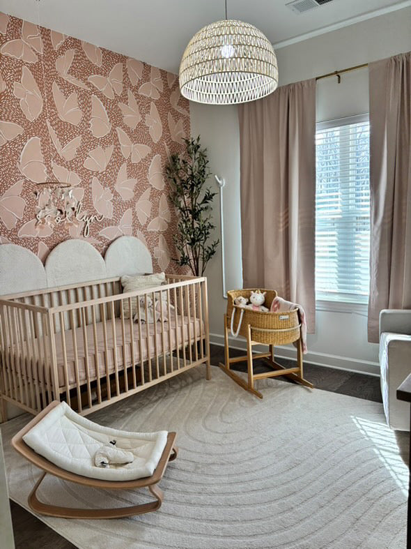 Ellie Removable Wallpaper in Blush Pink and Sage Green Bohemian