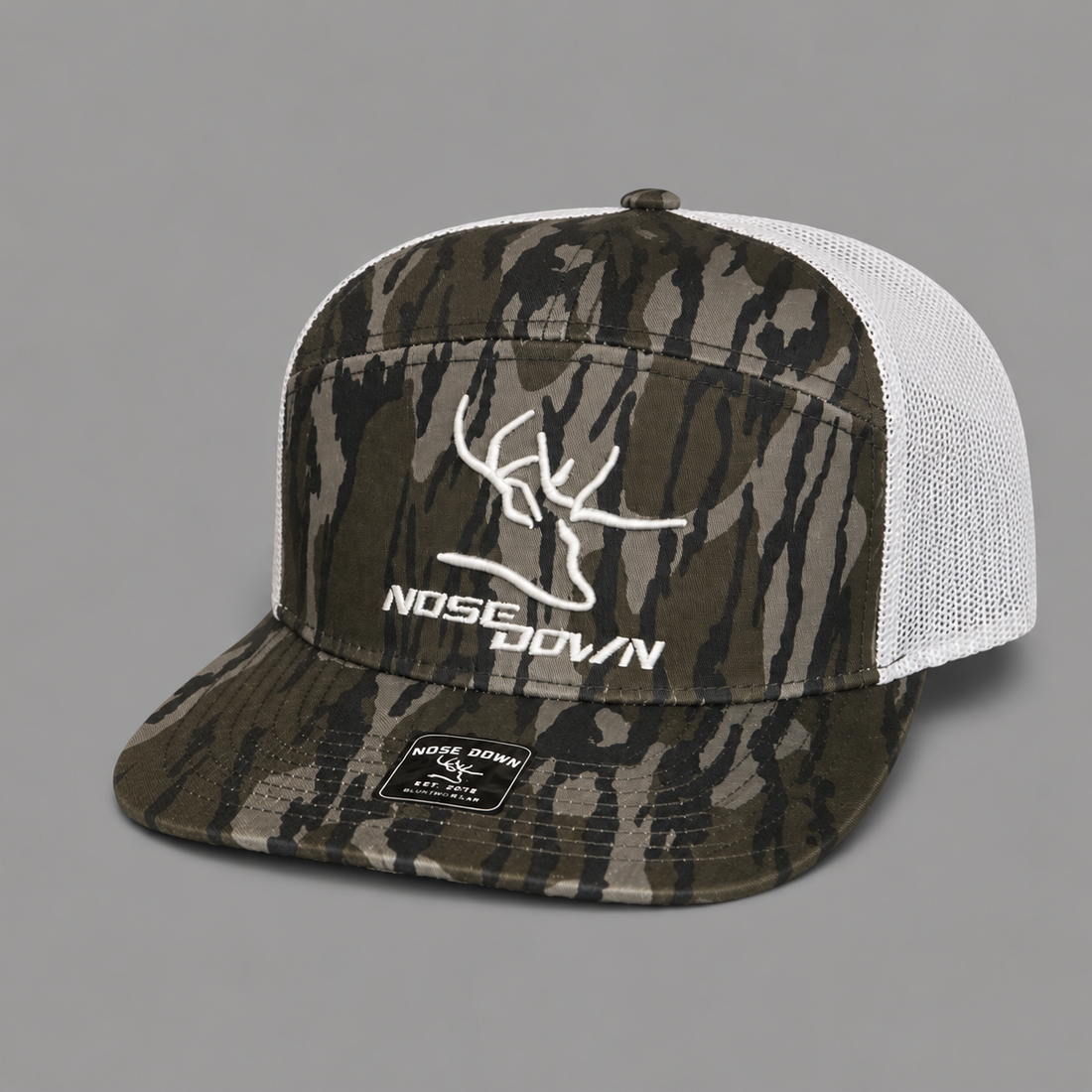 3D Puff 7 Panel Hat Camouflage Outdoor Sporty Cap