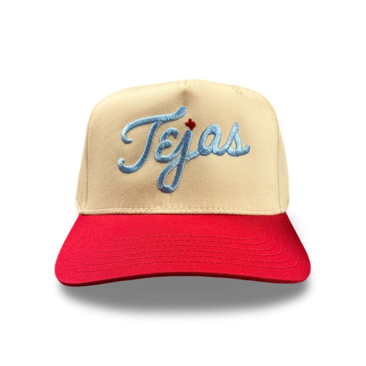 El Tejas A-Frame Snapback Hat - Two-Tone Cream & Multi Baseball Cap