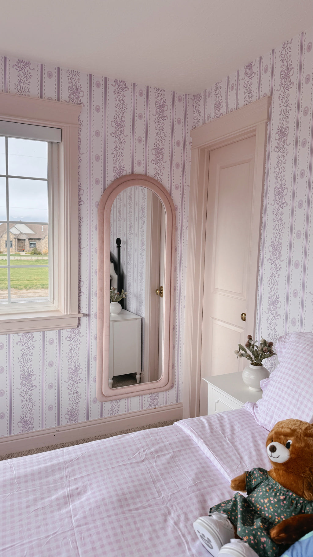 Dottie Floral Removable Wallpaper - Pink Blue and Green Cottagecore