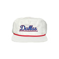 Dallas baseball hat featuring a decorative rope detail on the visor