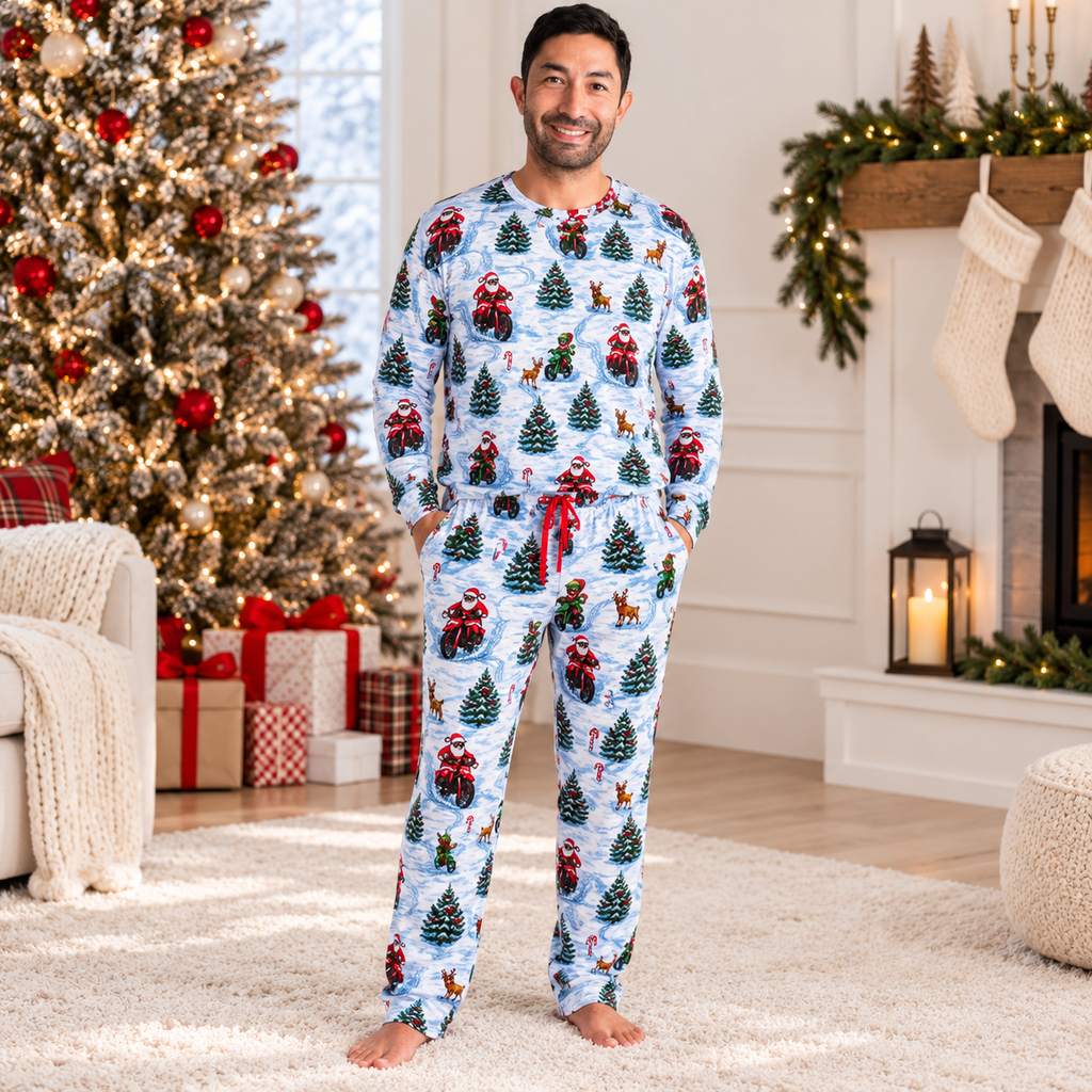 Crew Neck Bamboo Christmas Pajamas