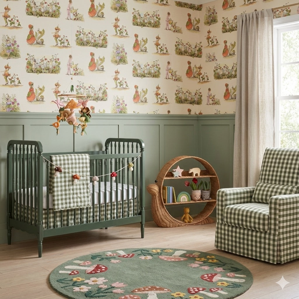 Close up view of the Pip wallpaper pattern