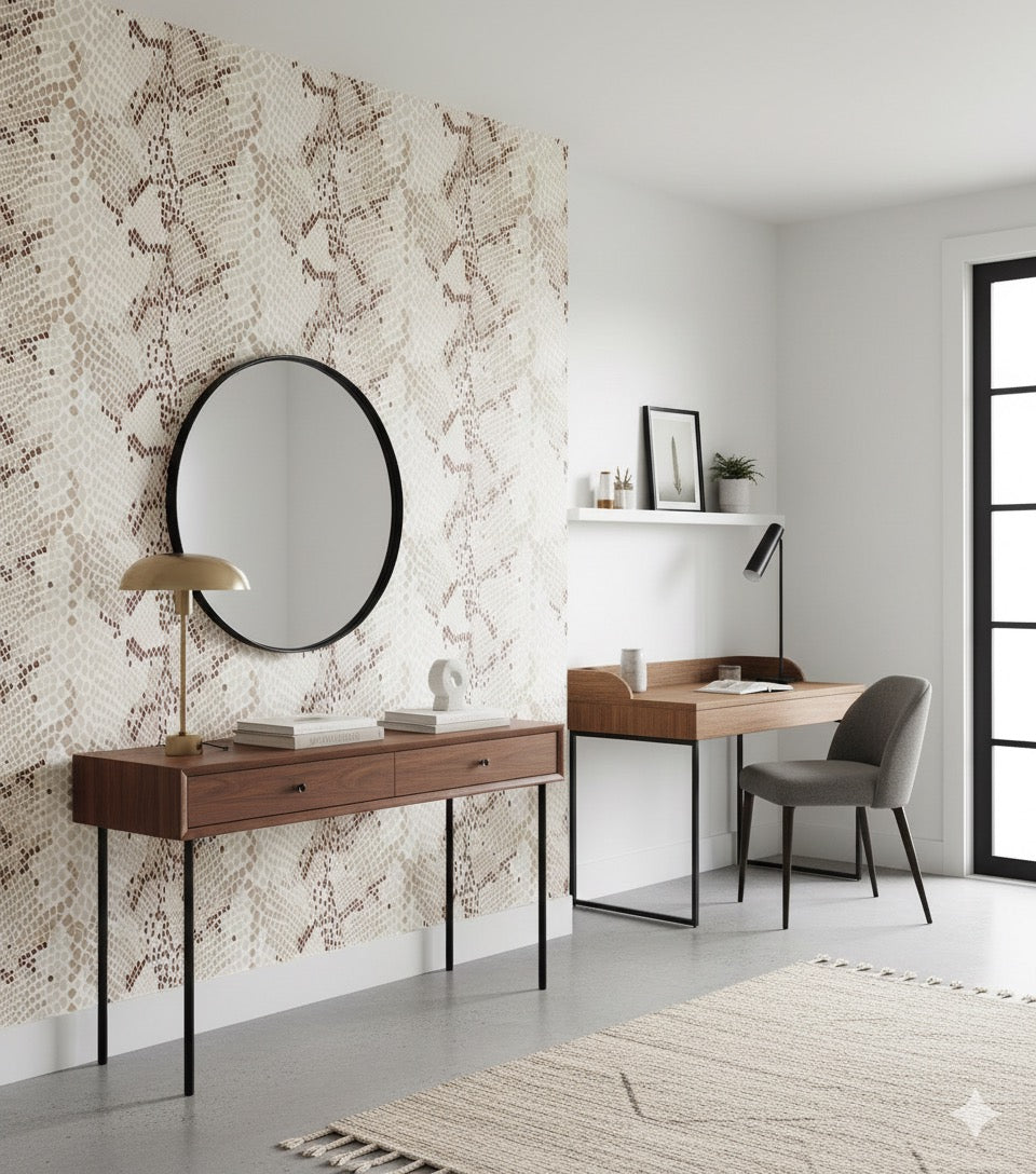 Salazar Animal Print Removable Wallpaper in Beige, Brown and Grey