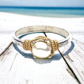 Hand Hammered Pearl Ring