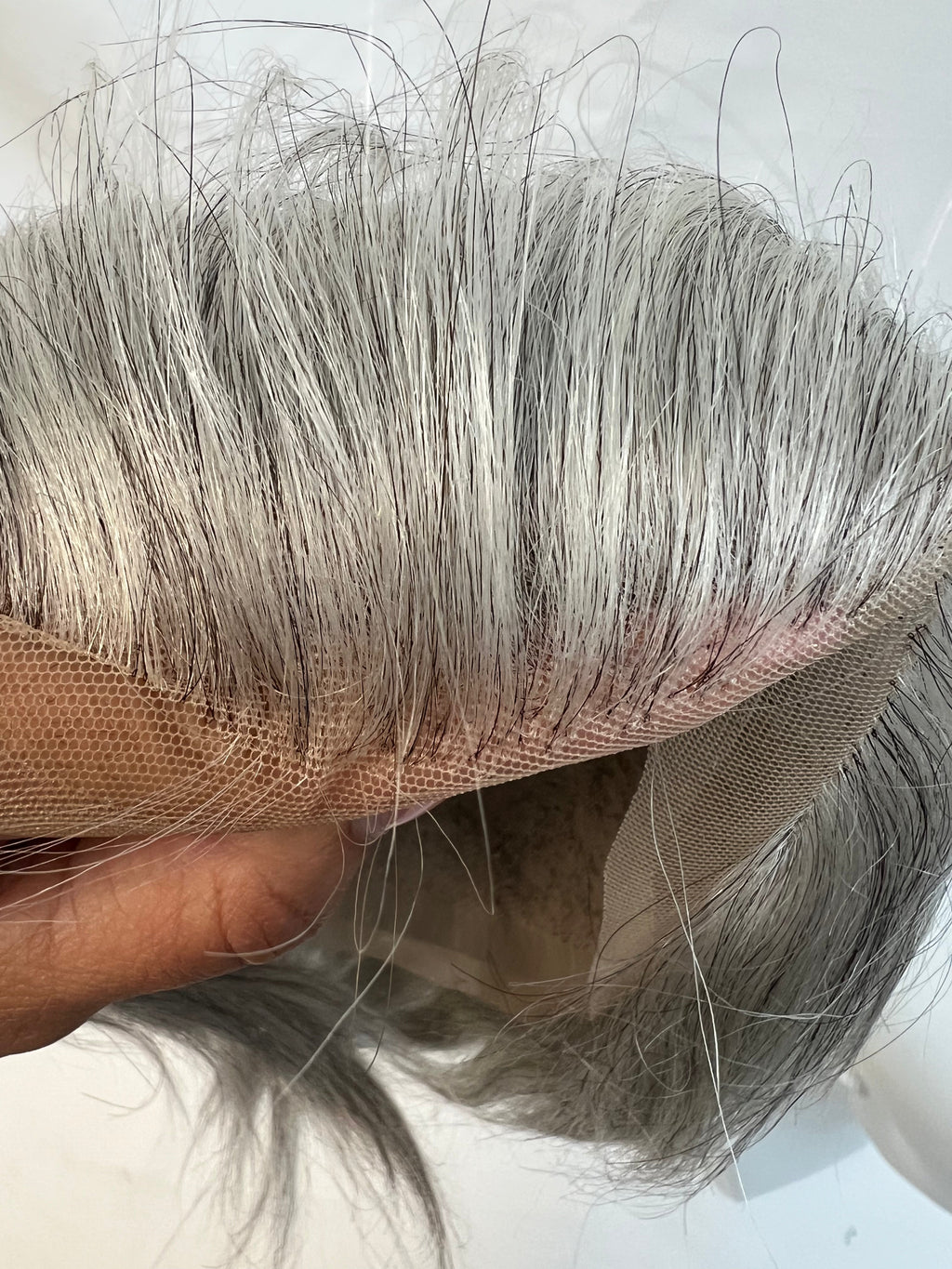 Full Lace Men’s Toupee 100% Human Hair Natural Seamless Hairpiece