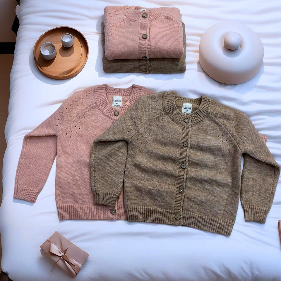 Premium Kids' Organic Cotton Cardigan | Made in Peru