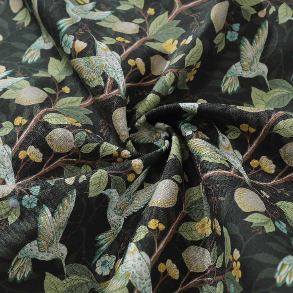 Men's Hummingbird Print Hawaiian Shirt - Cotton Aloha Button-down