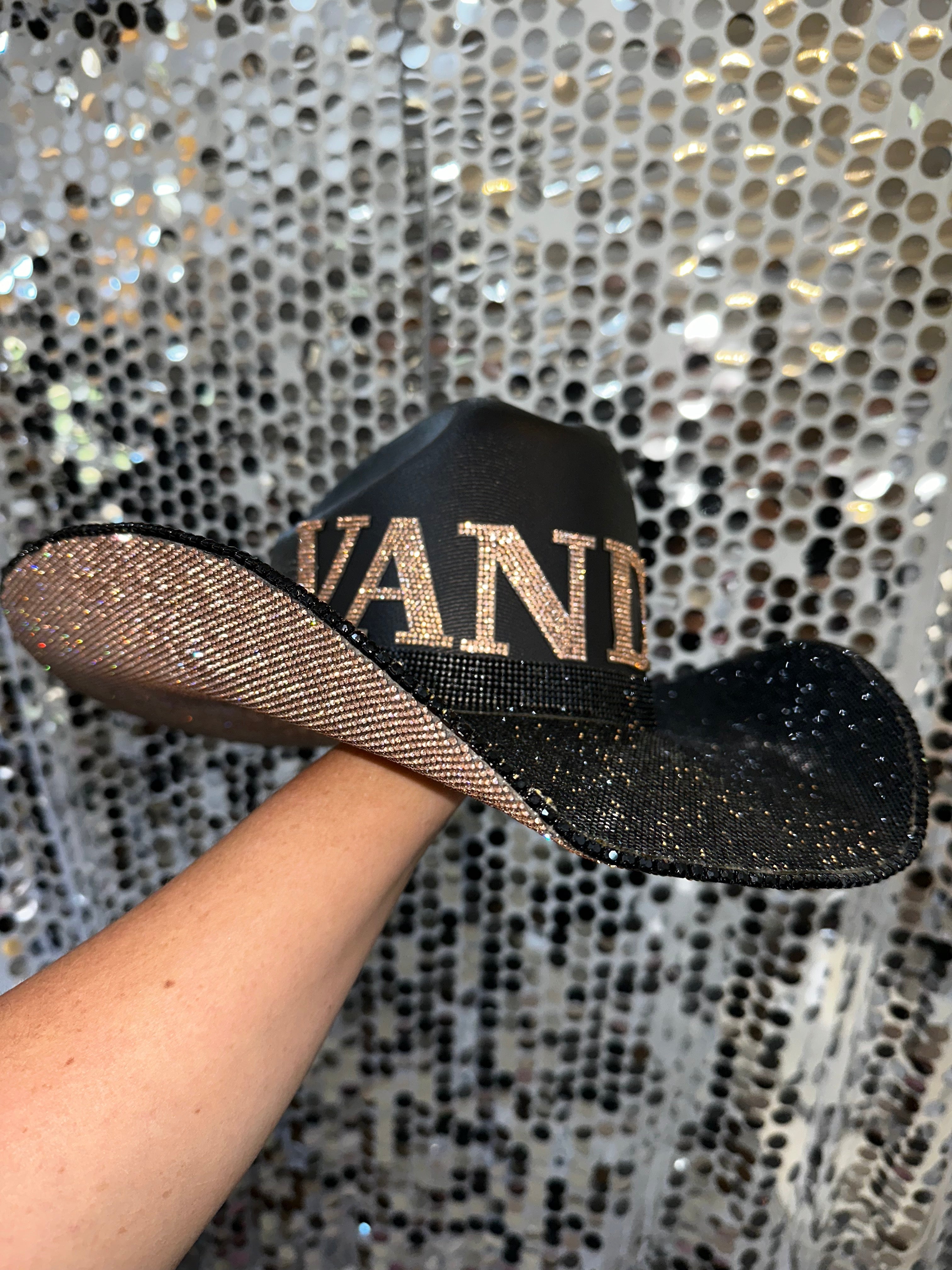 Vanderbilt University Glamorous Western Gameday Hat - Black & Gold