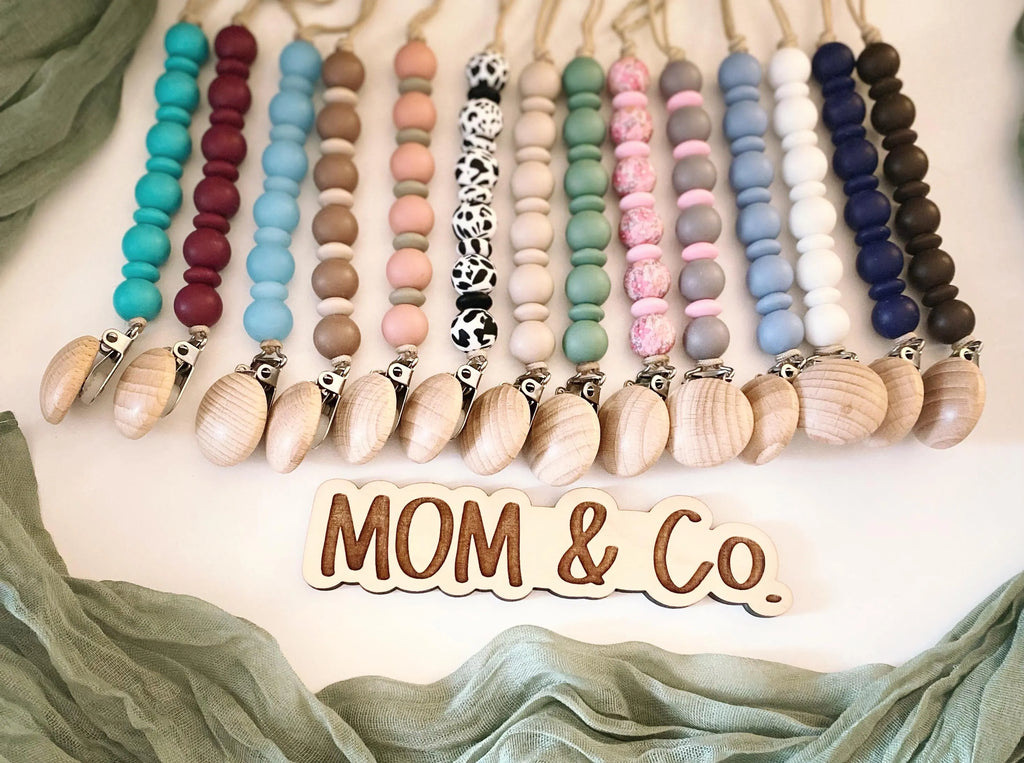 Solid Color Pacifier Clip