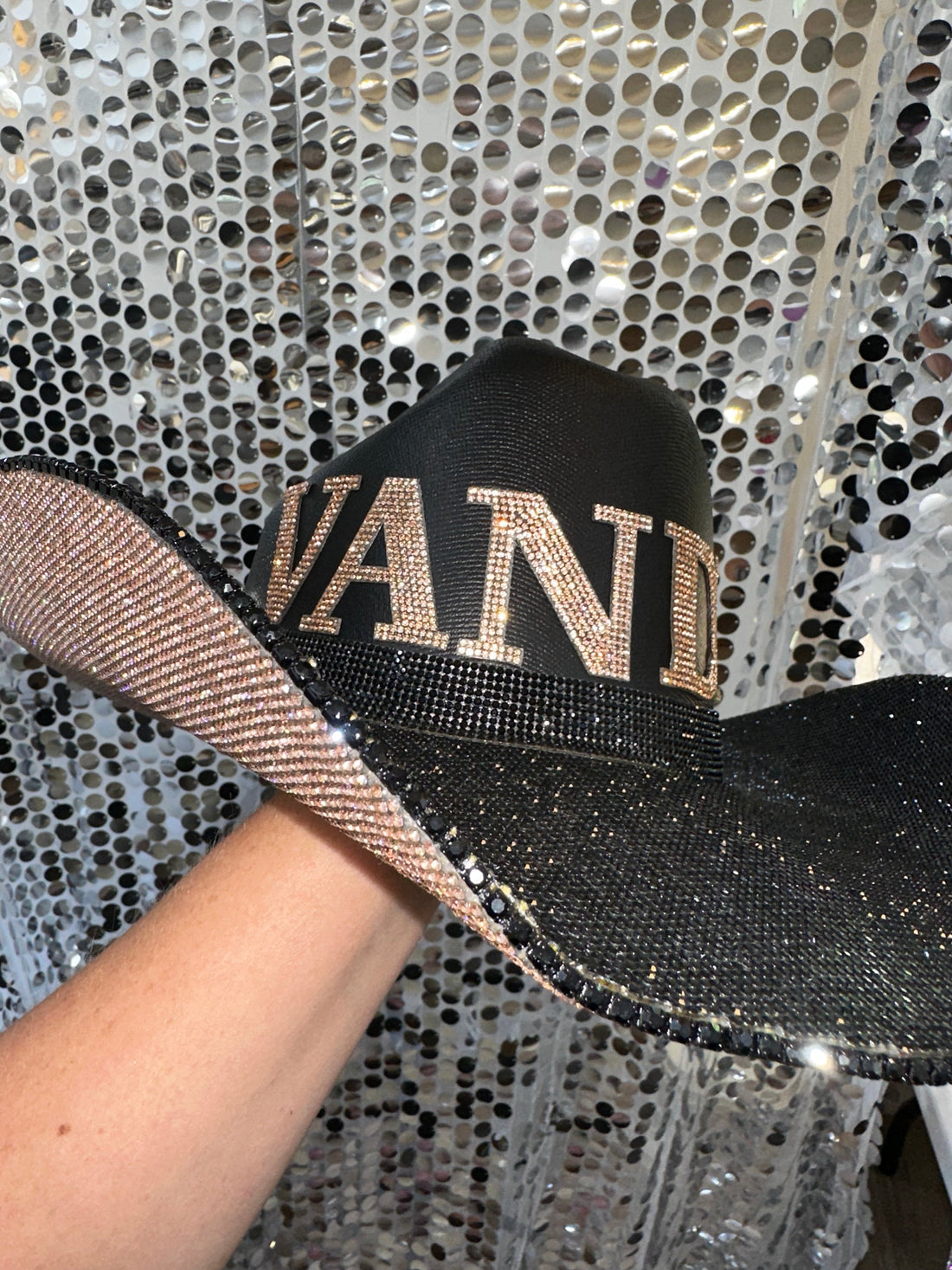 Vanderbilt University black and champagne-gold western style gameday hat