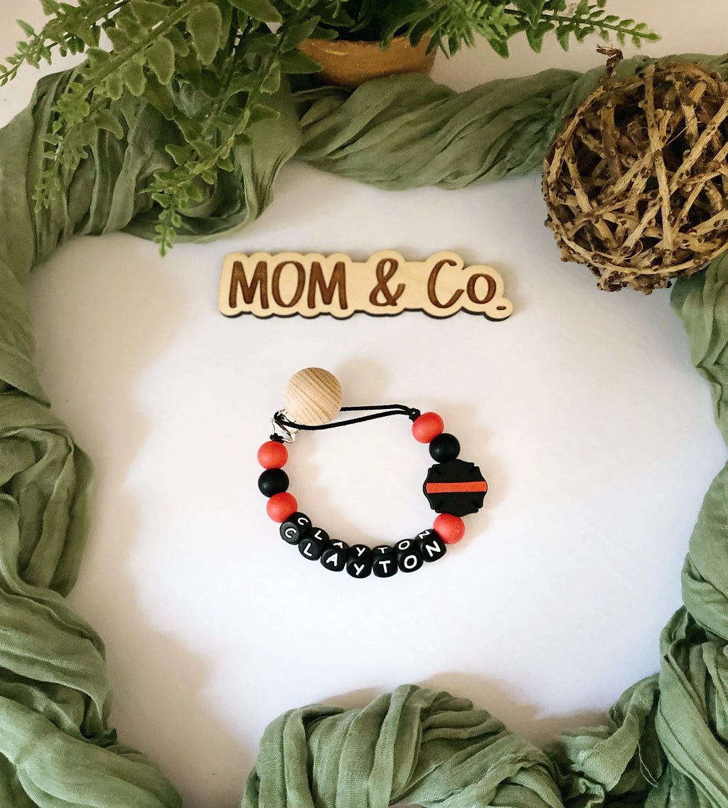 Fire Dept Pacifier Clip