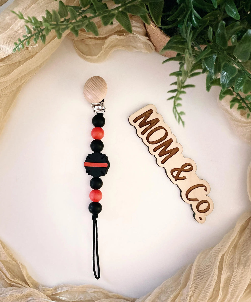 Fire Dept Pacifier Clip