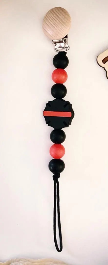 Fire Dept Pacifier Clip
