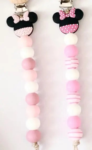 Girl Mouse Pacifier Clip