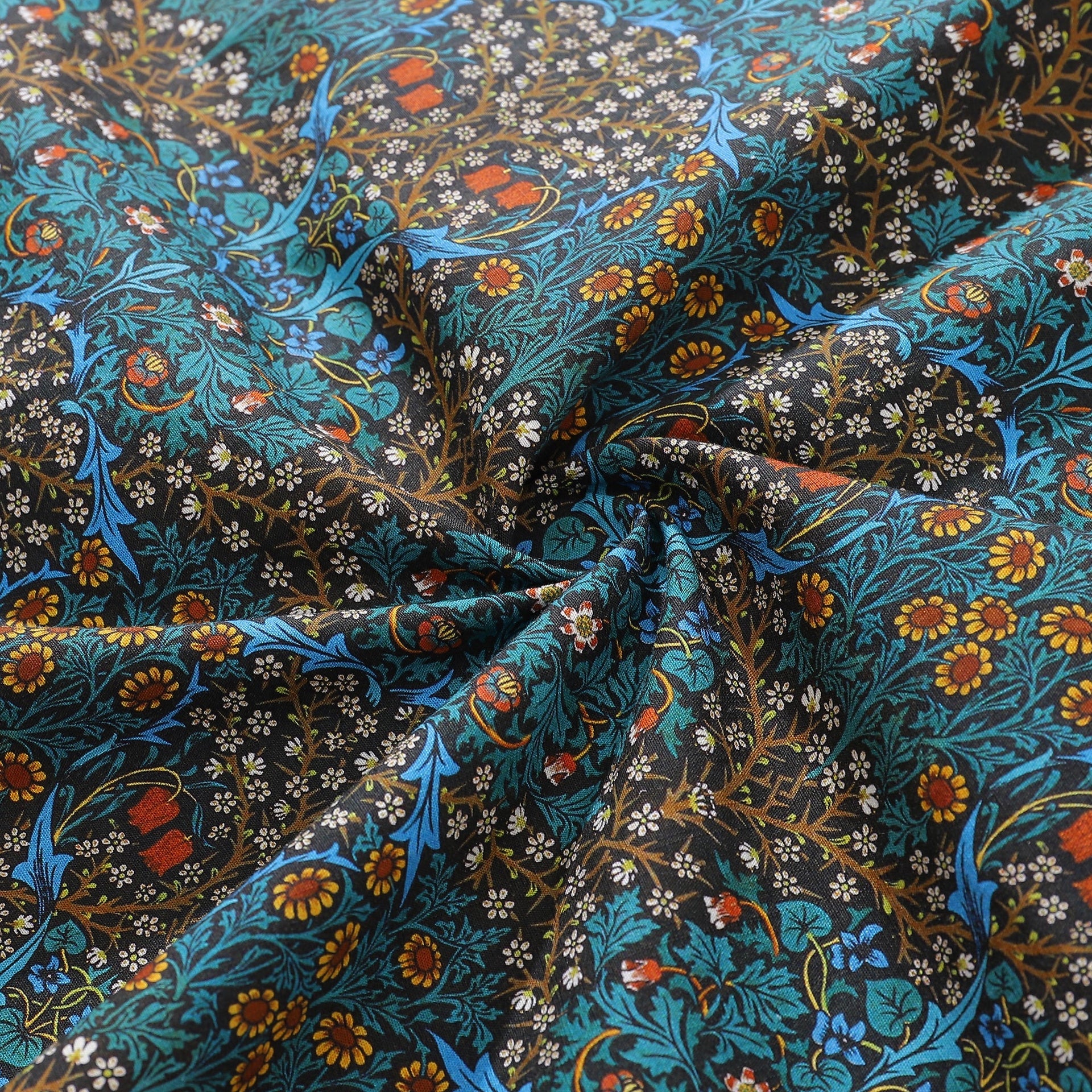 Men's Vintage Tulip Floral Print Aloha Shirt - Cotton Short Sleeve