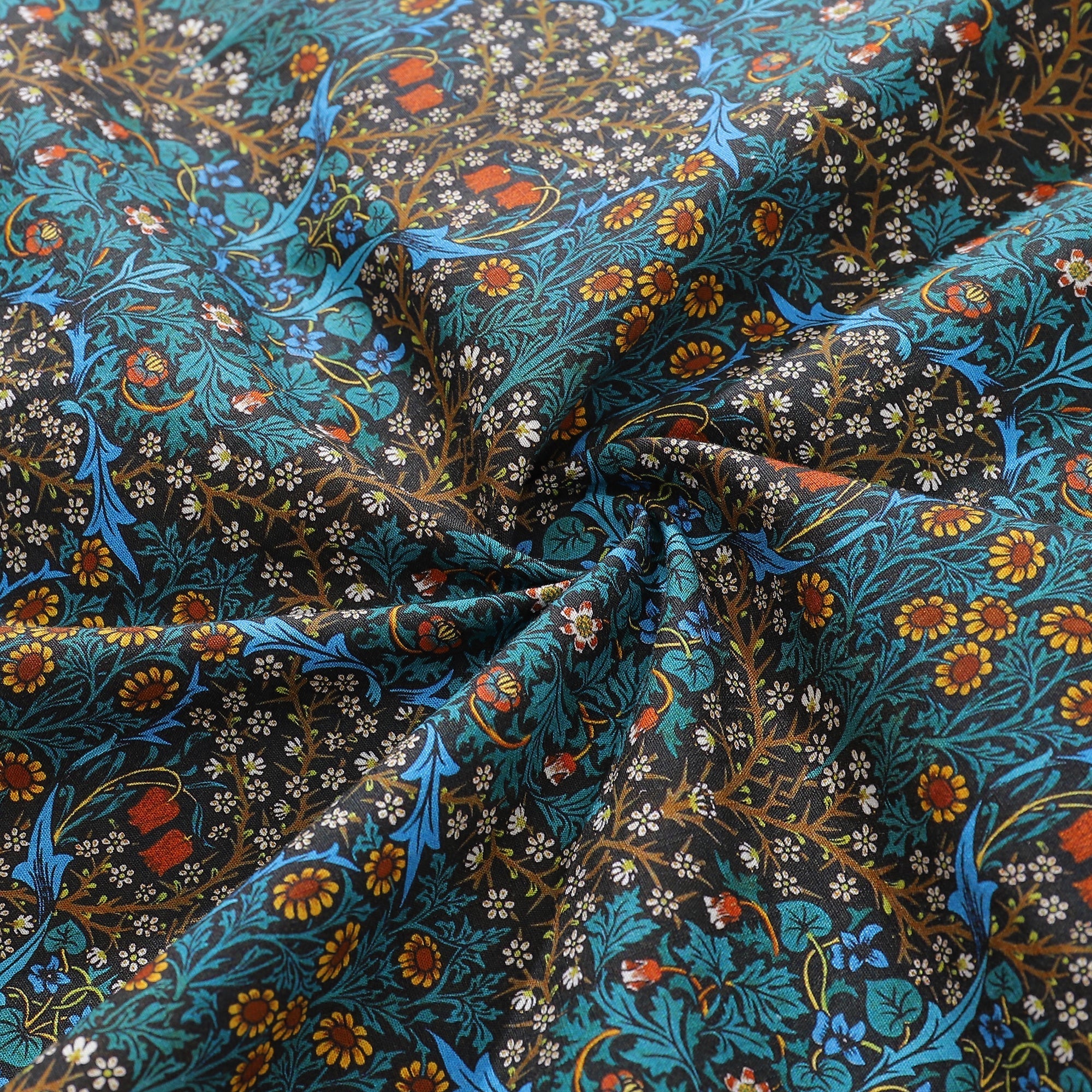 Men's Vintage Tulip Floral Print Aloha Shirt - Cotton Short Sleeve