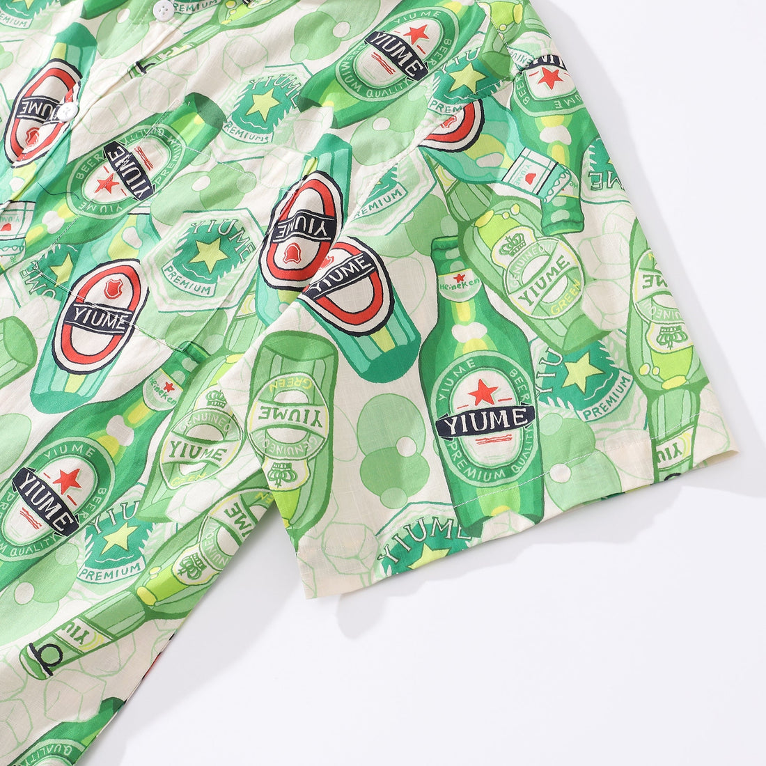 Men's Green Bubble Print Hawaiian Shirt