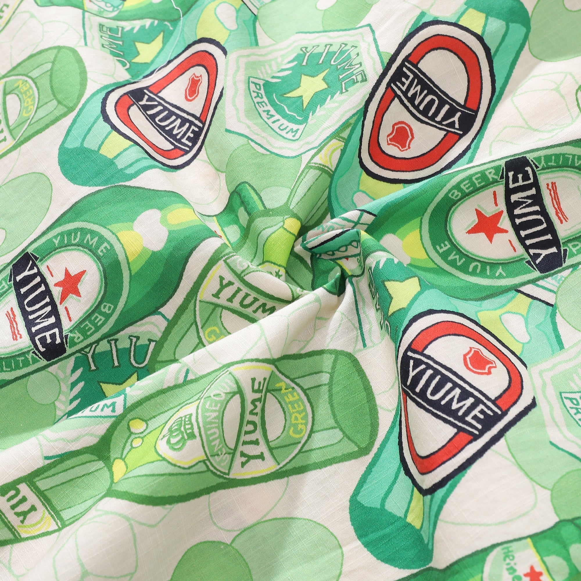 Men's Green Bubble Print Hawaiian Shirt