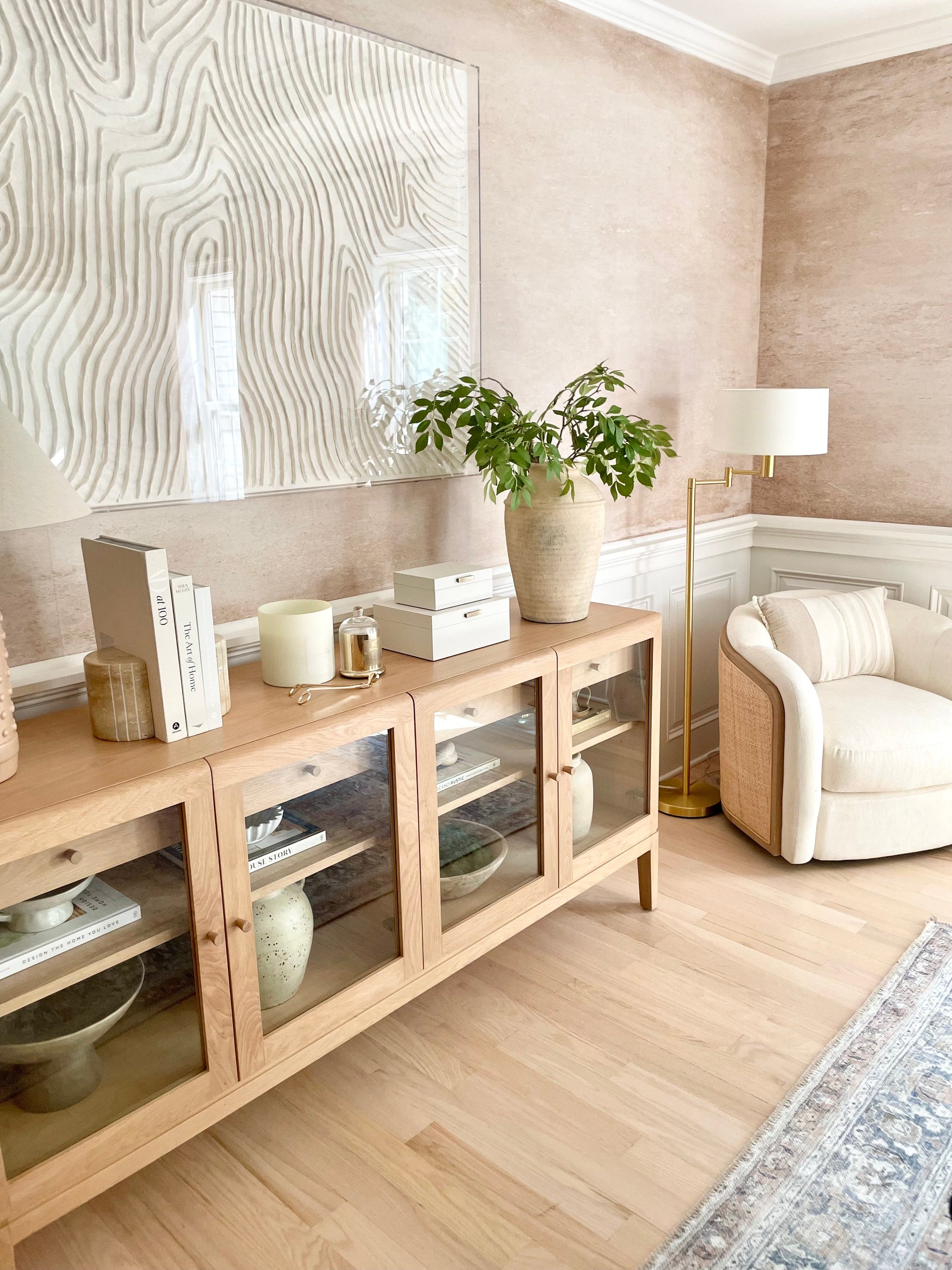 Edward Minimalist Wallpaper in Sand and Beige Modern Organic