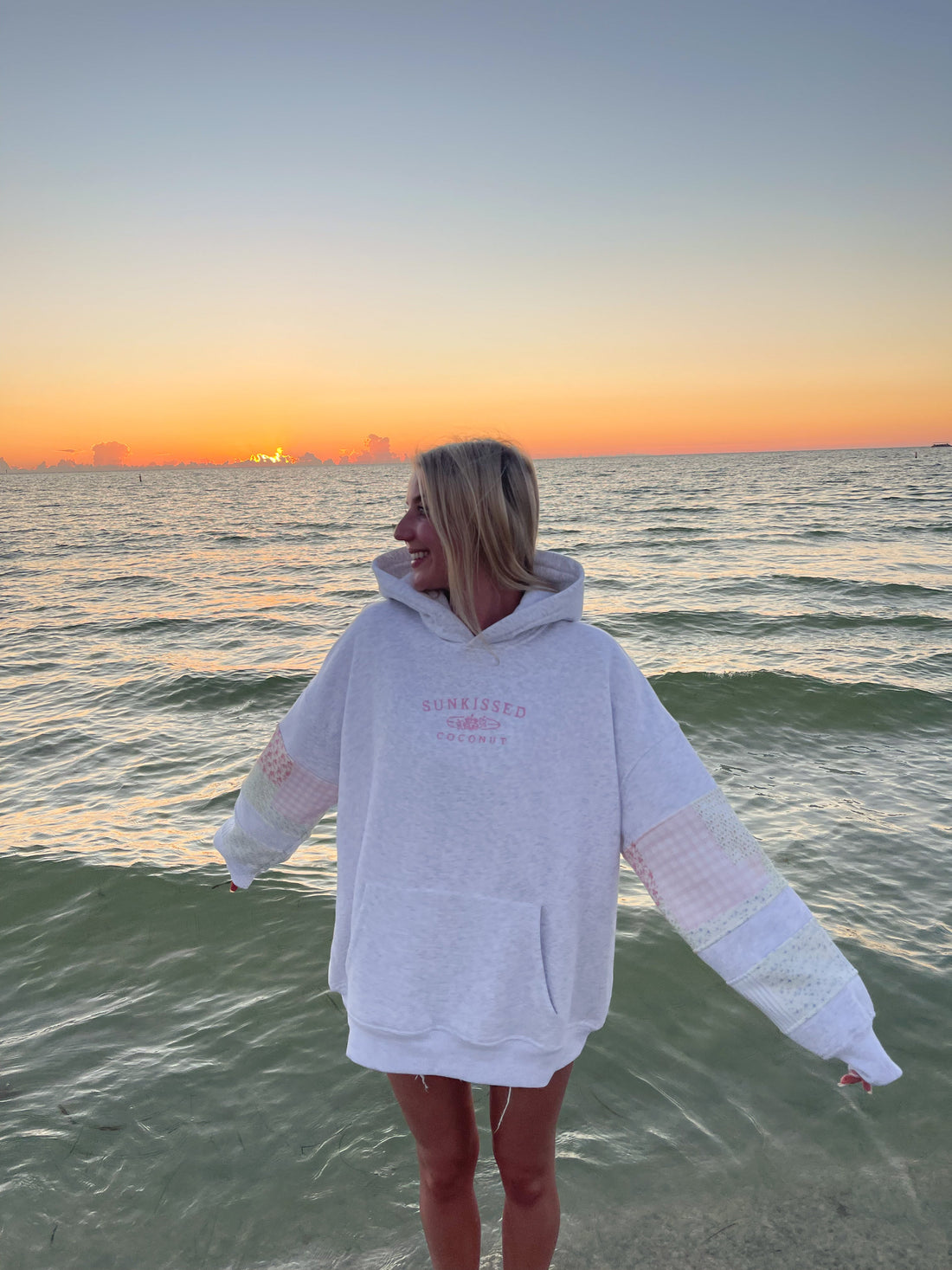Quilted Pastel Embroidered Hoodie - Cozy Unisex Pullover