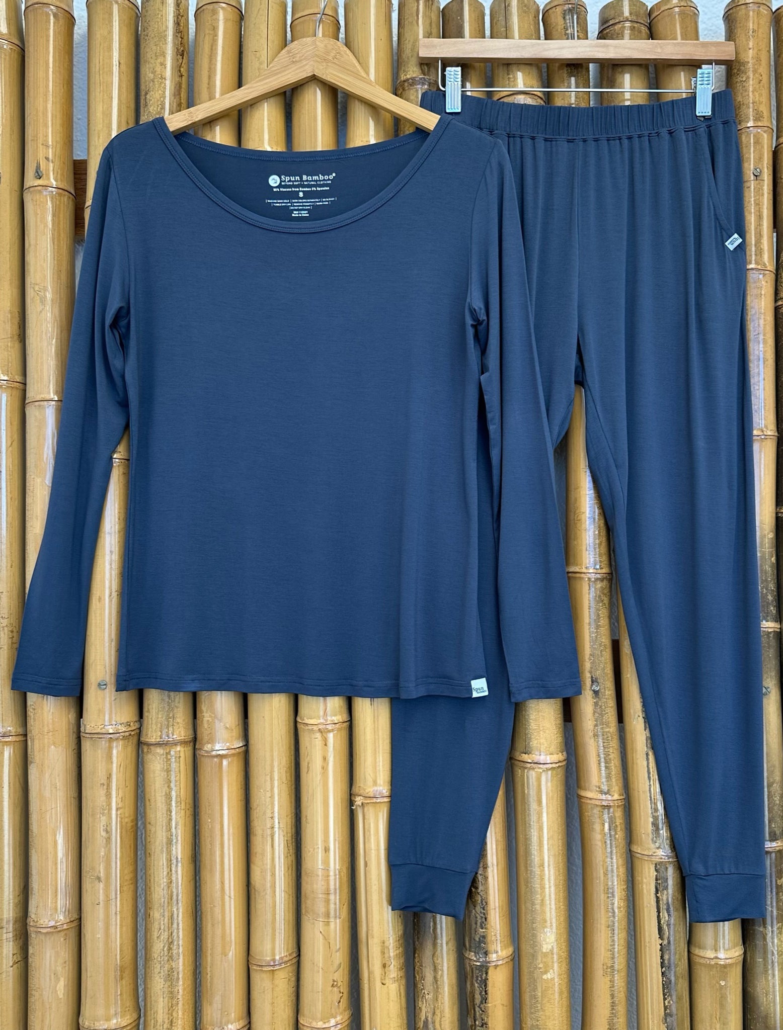 Women's Bamboo Lounge Set Long Sleeve Tee & Joggers