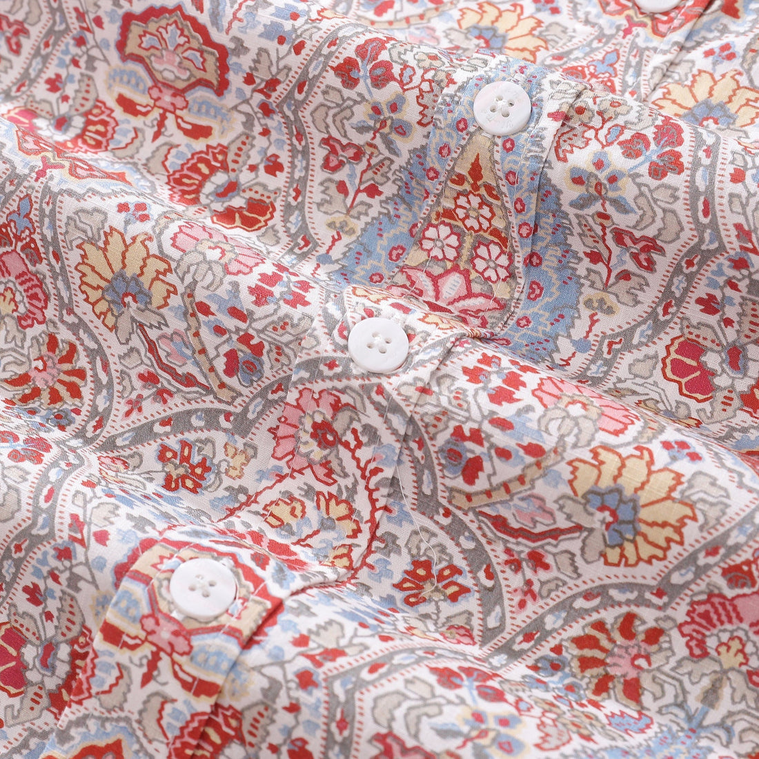 Men's Tropical Floral Hawaiian Shirt - Cotton Button-Down Aloha