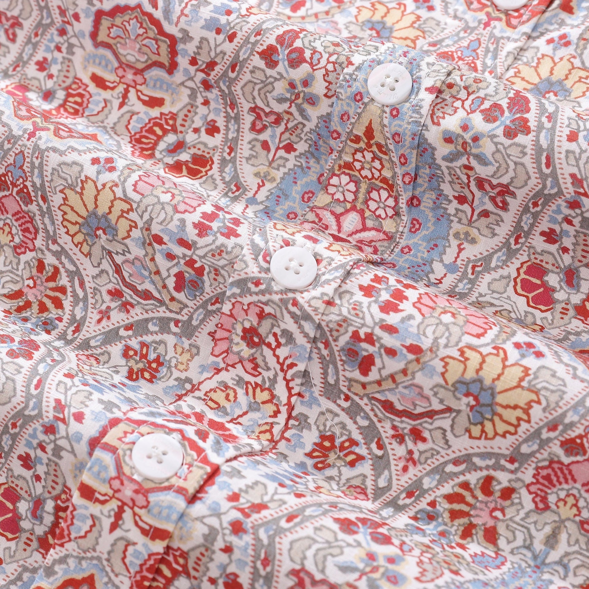 Men's Tropical Floral Hawaiian Shirt - Cotton Button-Down Aloha