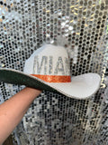University of Miami Hurricanes glam cowboy hat for game day events.
