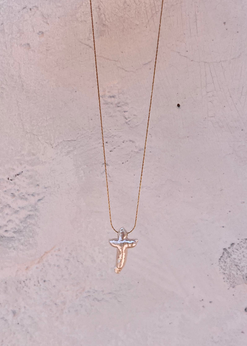 Cross Pearl Necklace