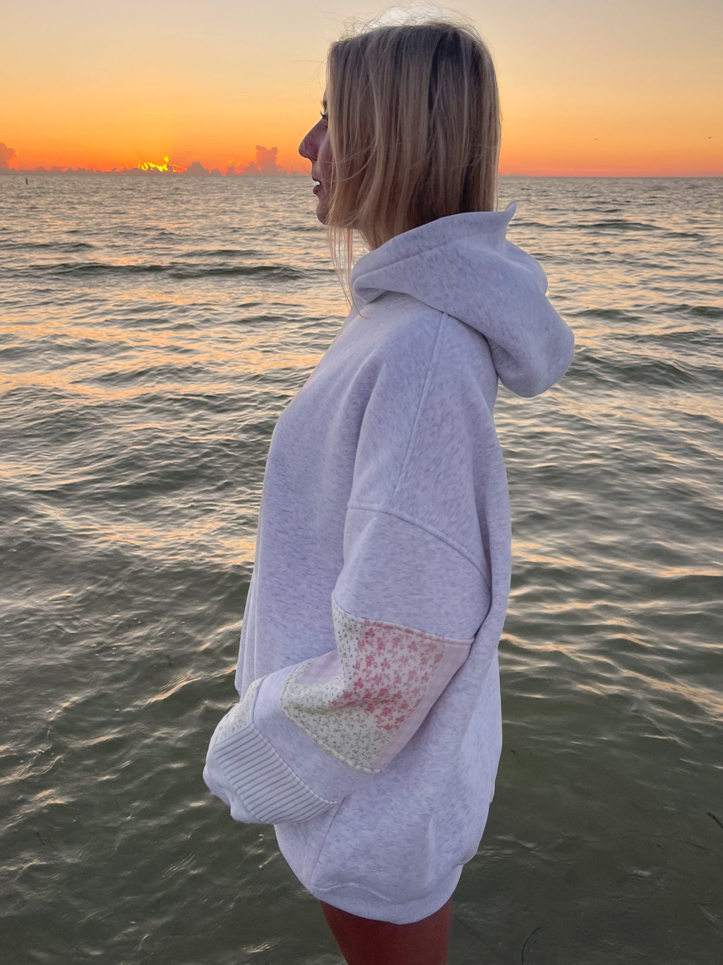 Quilted Pastel Embroidered Hoodie - Cozy Unisex Pullover