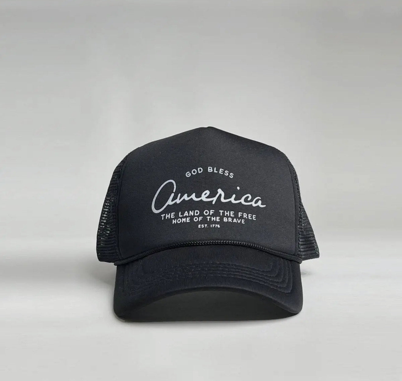 God Bless America Trucker Hat - Adjustable Snapback Streetwear Cap