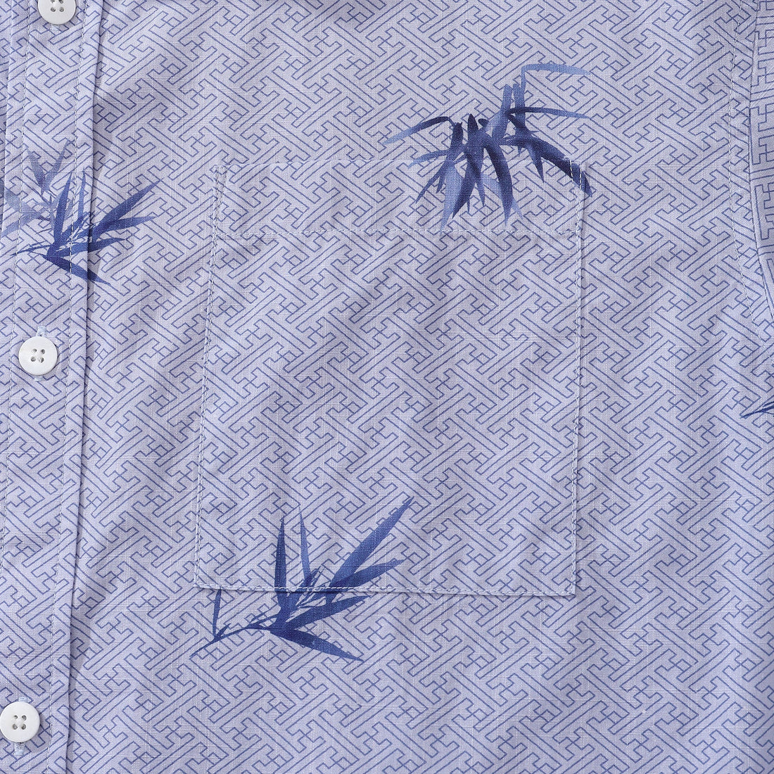Vintage Cotton Hawaiian Shirt – Short Sleeve Bamboo Print Aloha