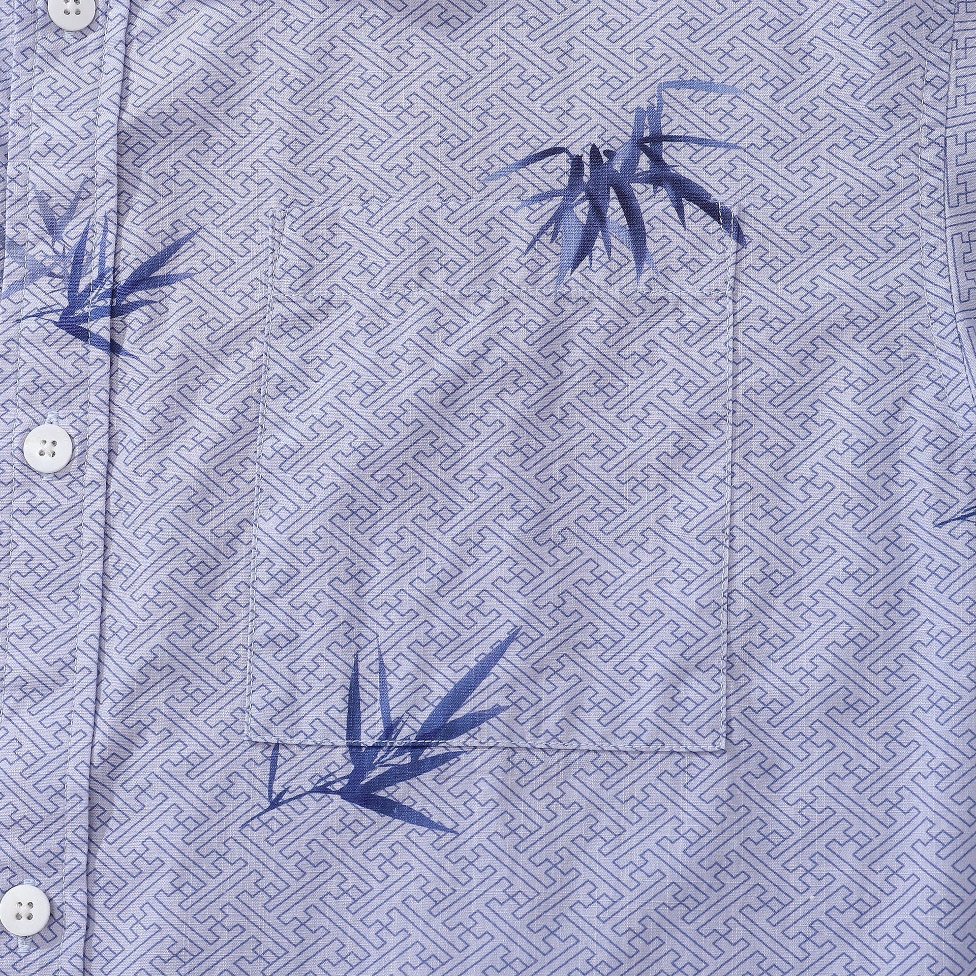 Vintage Cotton Hawaiian Shirt – Short Sleeve Bamboo Print Aloha