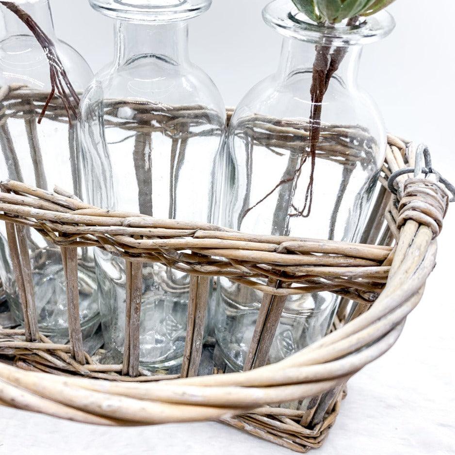 Willow Wrapped Vases