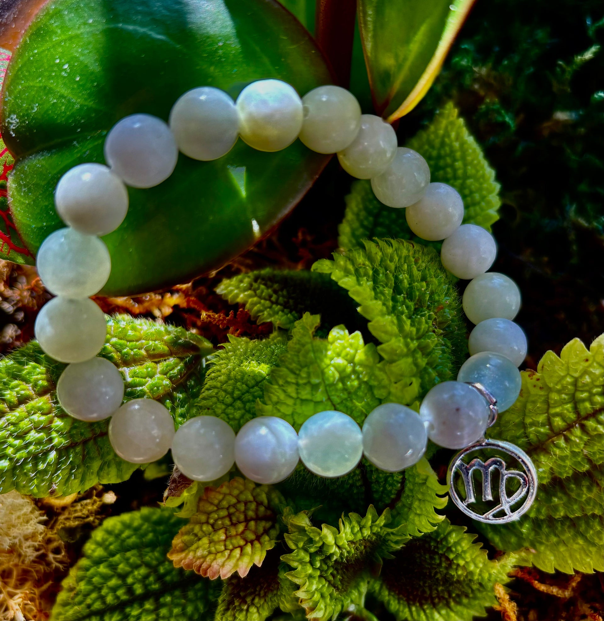 Zodiac Vibes Natural Gemstone Bead Bracelet with Astrological Charm - Image 13