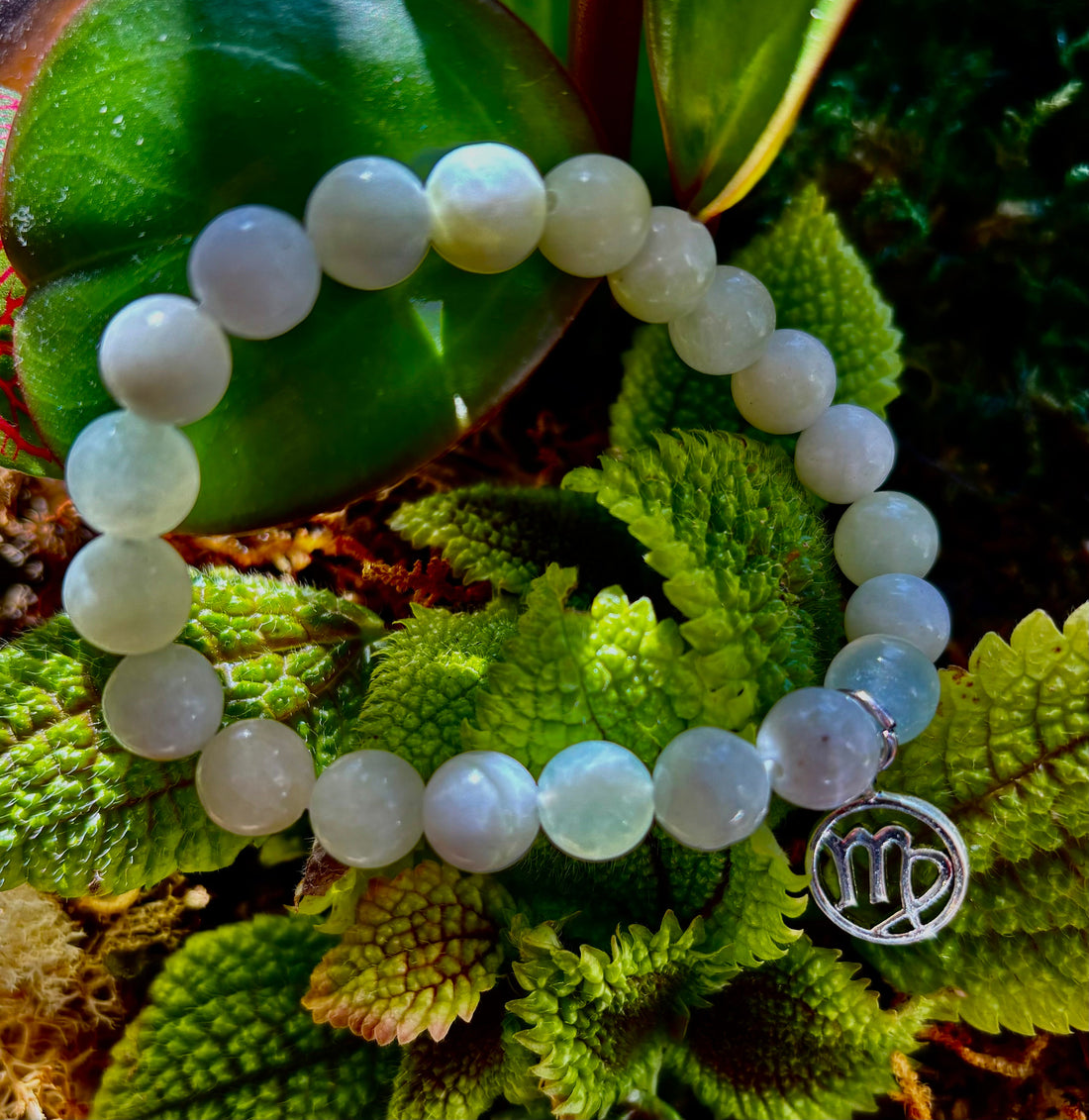 Zodiac Vibes Natural Gemstone Bead Bracelet with Astrological Charm - Image 24