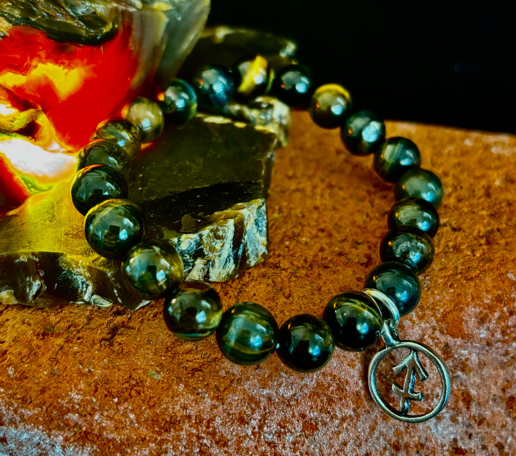 Zodiac Vibes Natural Gemstone Bead Bracelet with Astrological Charm - Image 6