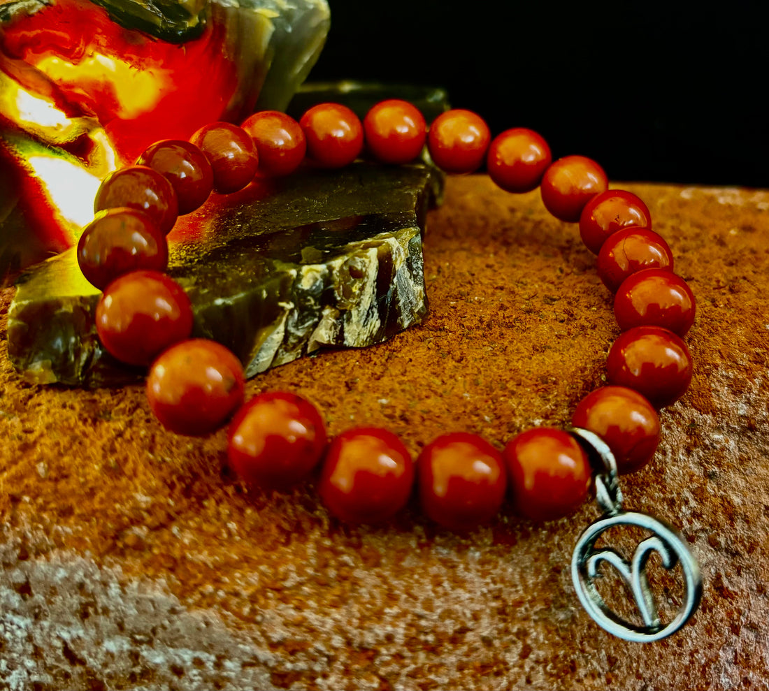 Zodiac Vibes Natural Gemstone Bead Bracelet with Astrological Charm - Image 7