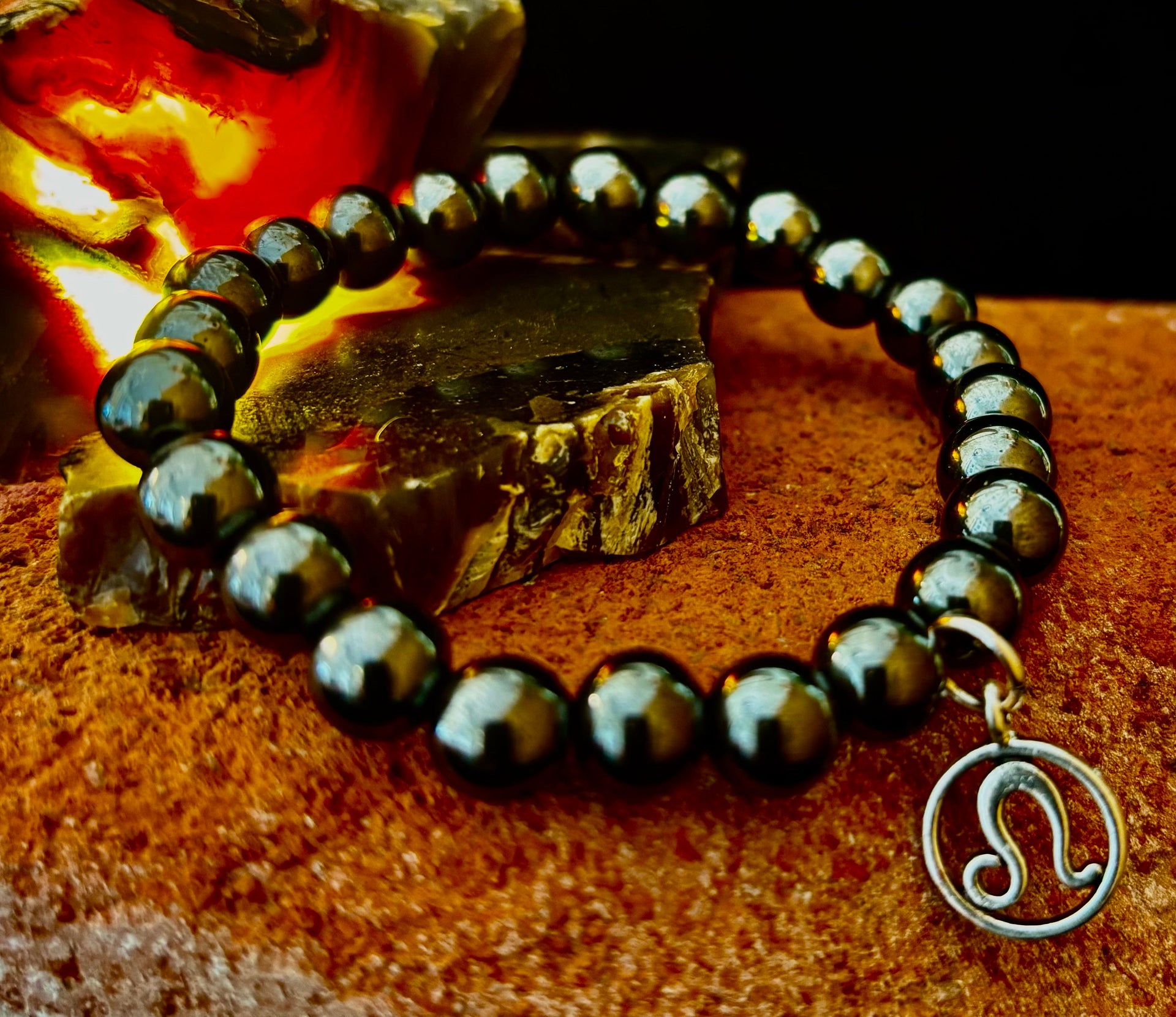 Zodiac Vibes Natural Gemstone Bead Bracelet with Astrological Charm - Image 8
