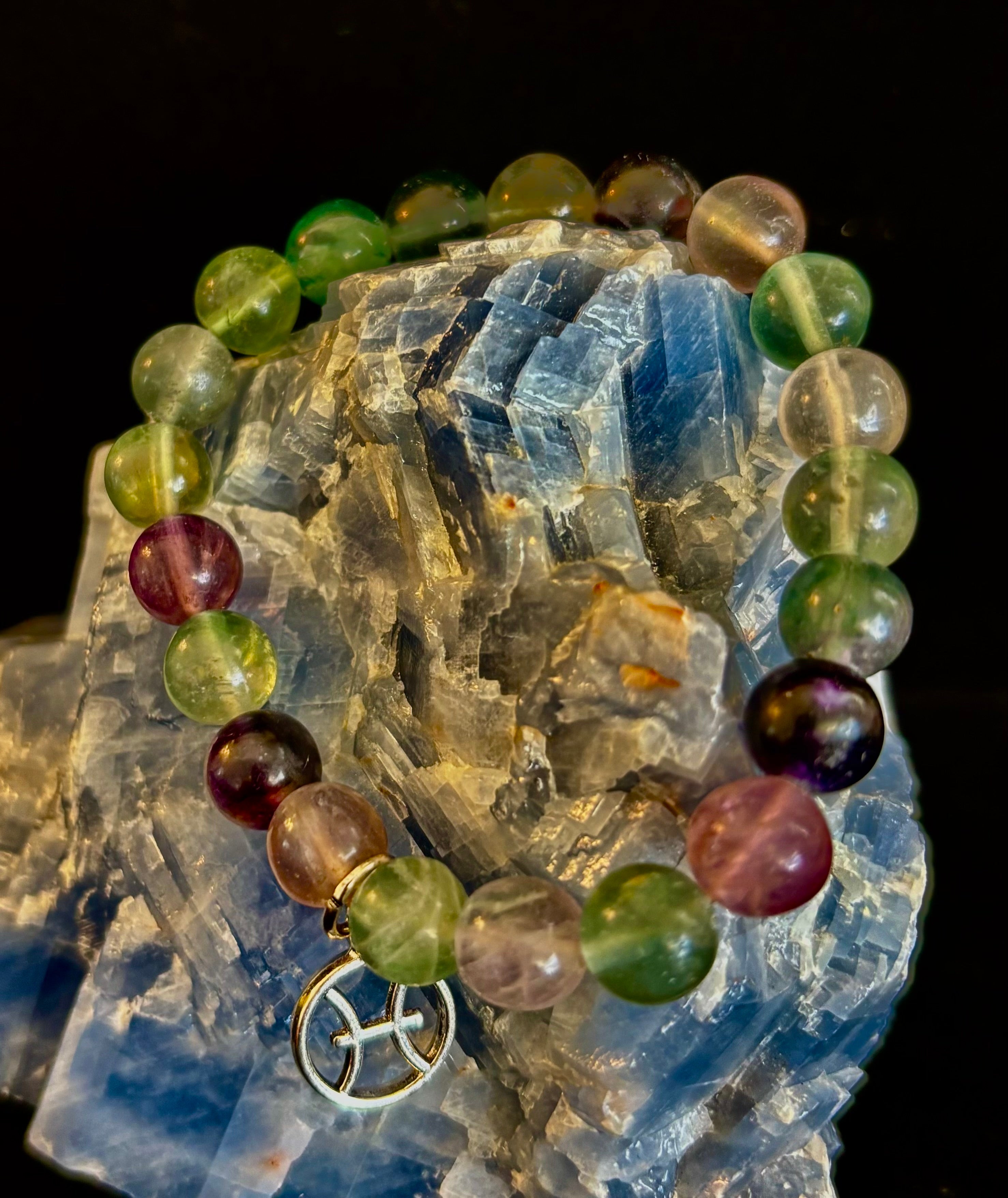 Zodiac Vibes Natural Gemstone Bead Bracelet with Astrological Charm - Image 9