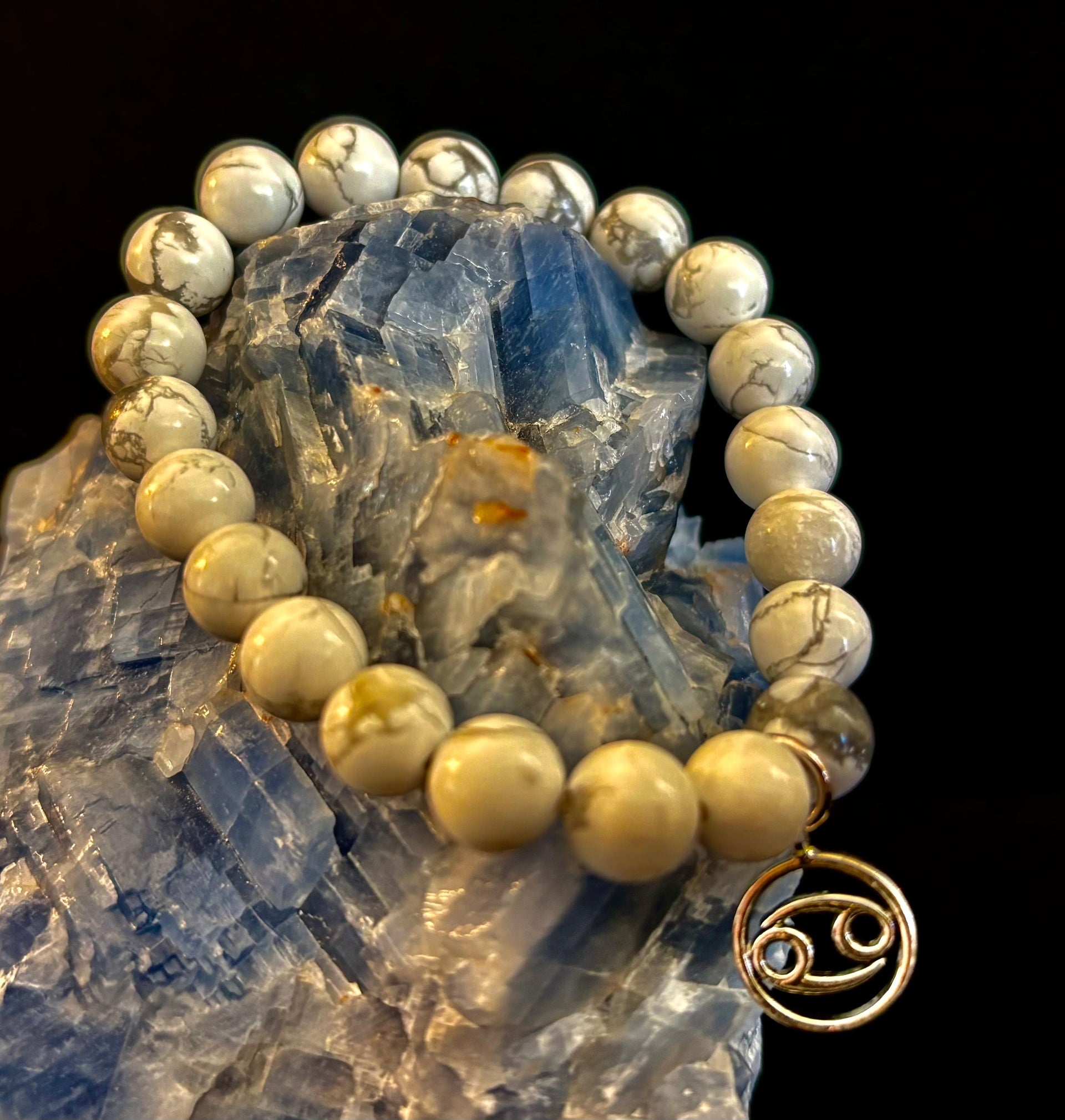 Zodiac Vibes Natural Gemstone Bead Bracelet with Astrological Charm - Image 5