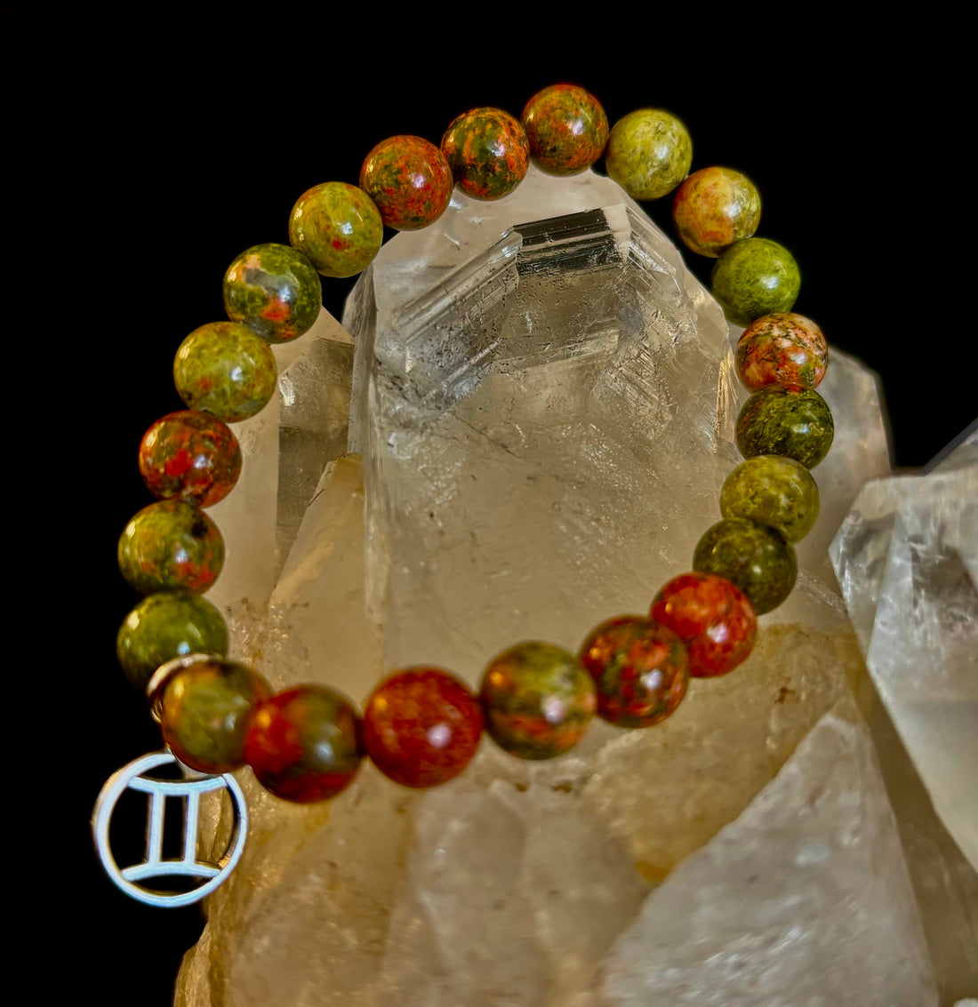 Zodiac Vibes Natural Gemstone Bead Bracelet with Astrological Charm - Image 17