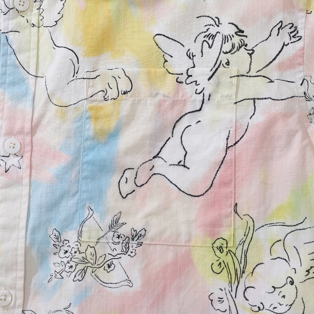 Vintage 1980s Abstract Print Short Sleeve Hawaiian Aloha Shirt