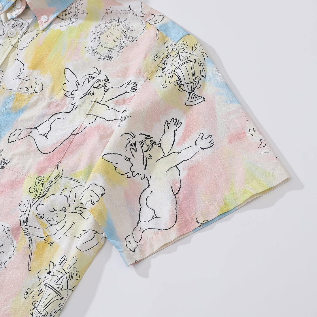 Vintage 1980s Abstract Print Short Sleeve Hawaiian Aloha Shirt